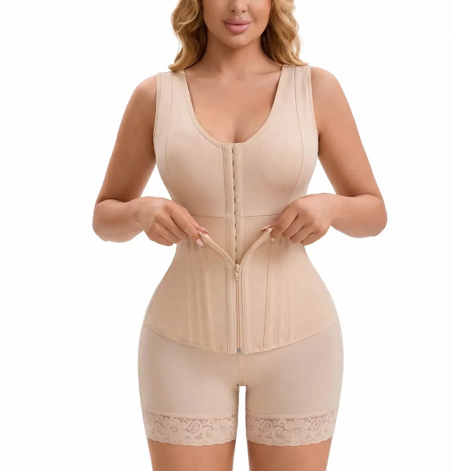 Fajas Colombianas Moldeadoras Overbust Shapewear For Women Tummy Control Full Body Shaper & Butt Lifter Post Surgery Compression Garment See size chart under “more details”