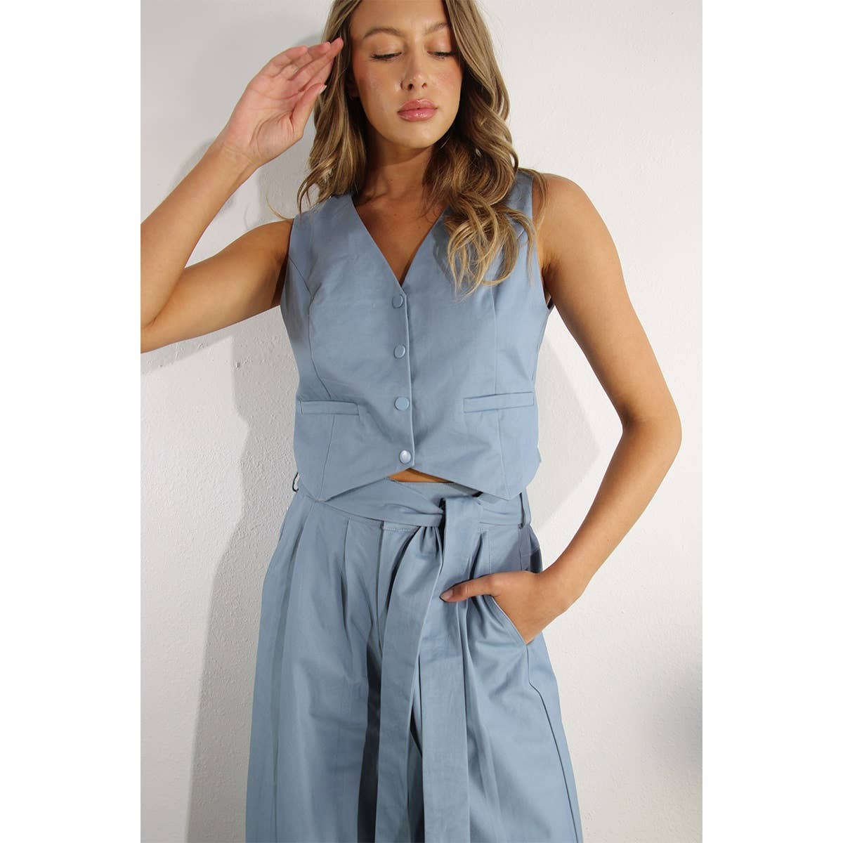 The Parker Cotton Vest and Pants Set
