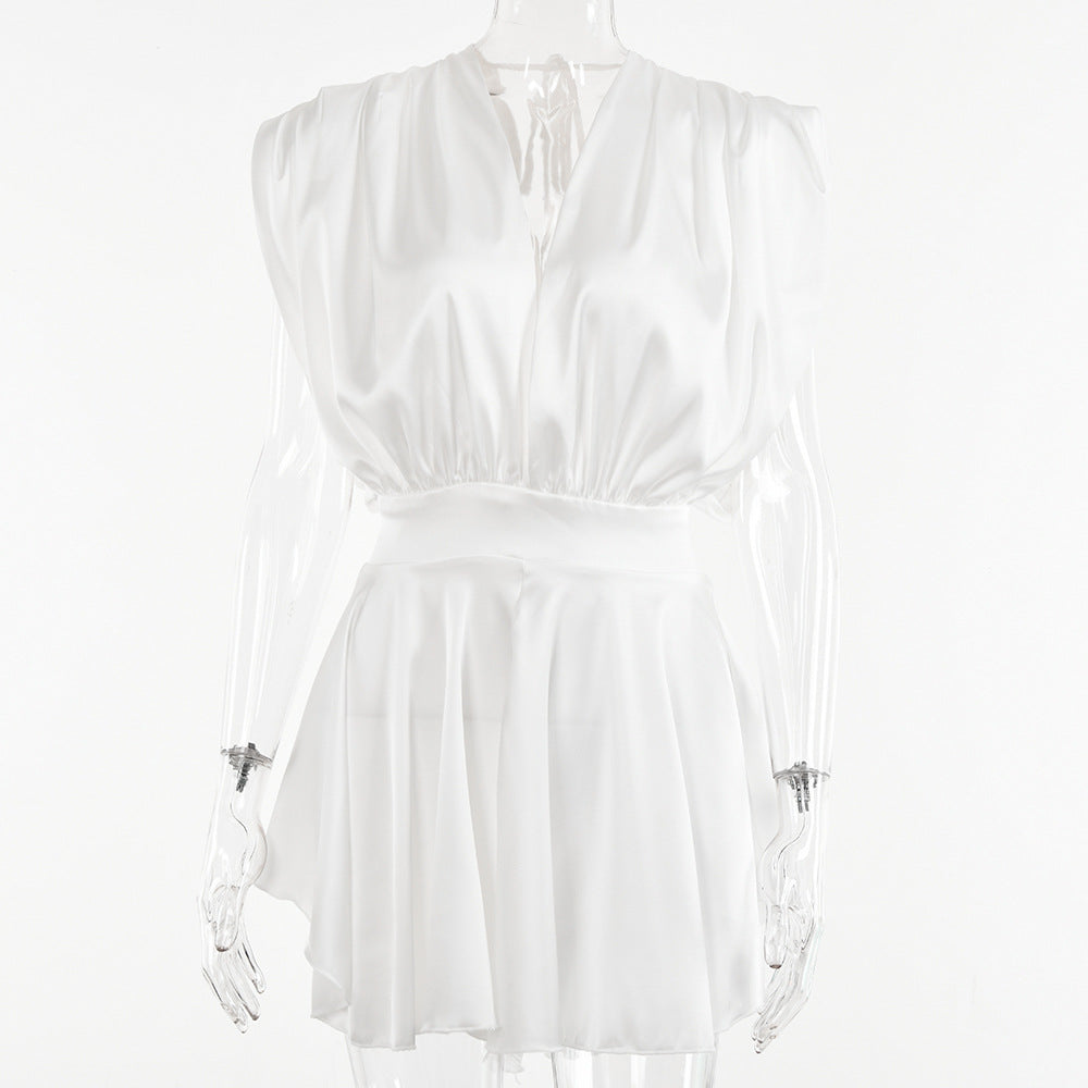 Women's Loose Design Culottes Jumpsuit Tops See size chart under “more details”