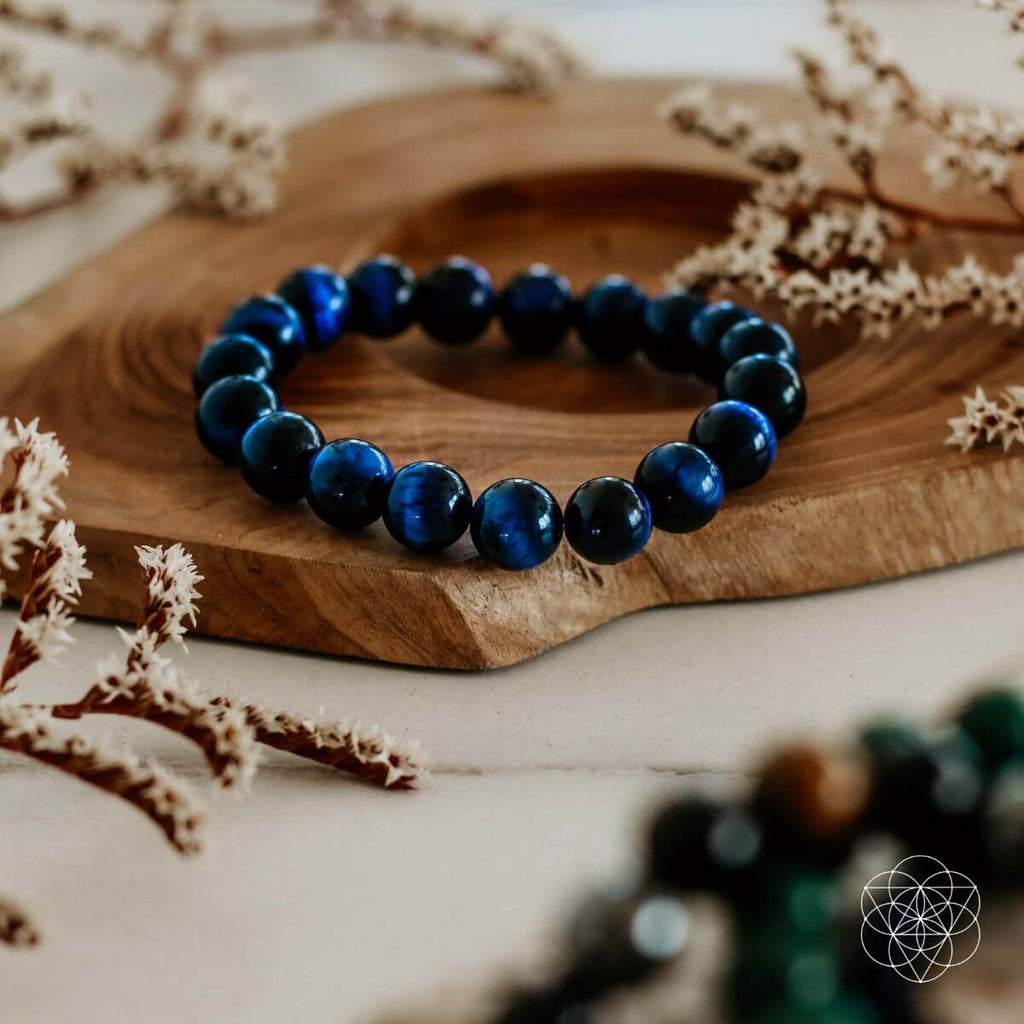 Lunar Confidence Blue Tigers Eye Protective Bracelet