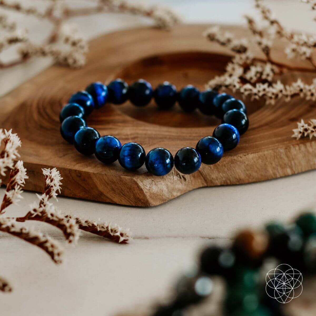 Lunar Confidence Blue Tigers Eye Protective Bracelet
