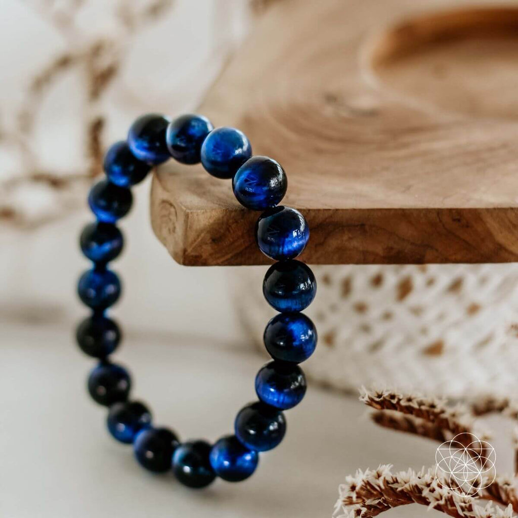Lunar Confidence Blue Tigers Eye Protective Bracelet