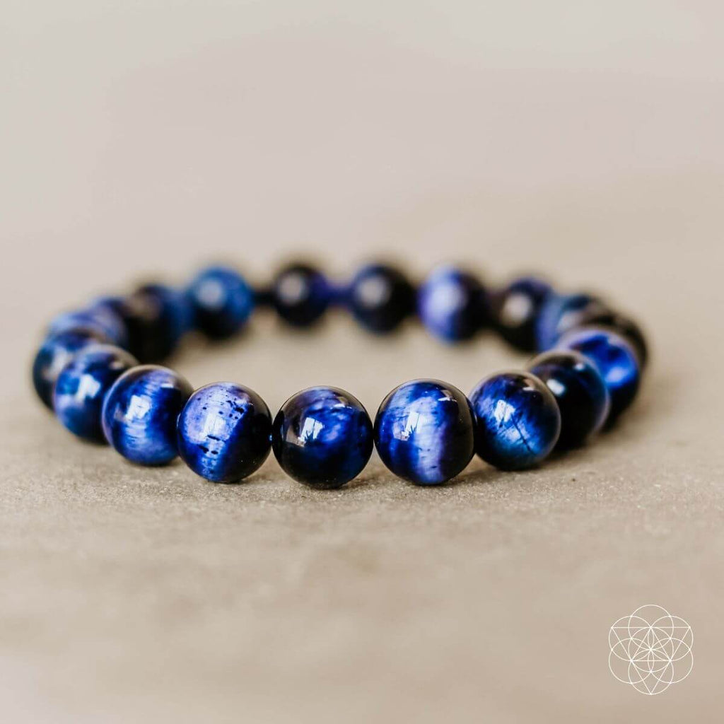 Lunar Confidence Blue Tigers Eye Protective Bracelet