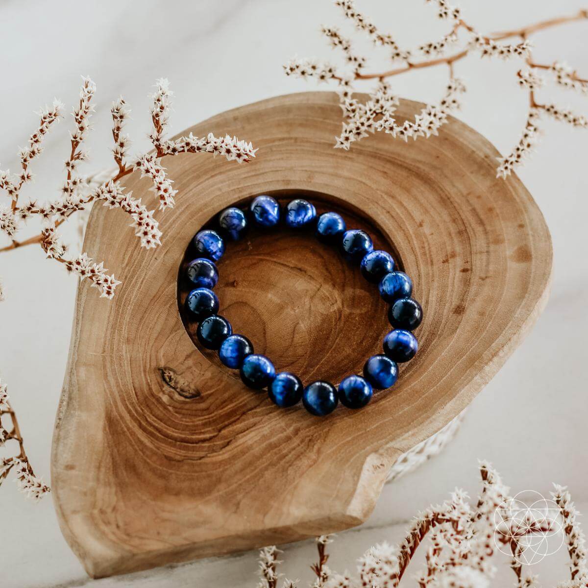 Lunar Confidence Blue Tigers Eye Protective Bracelet