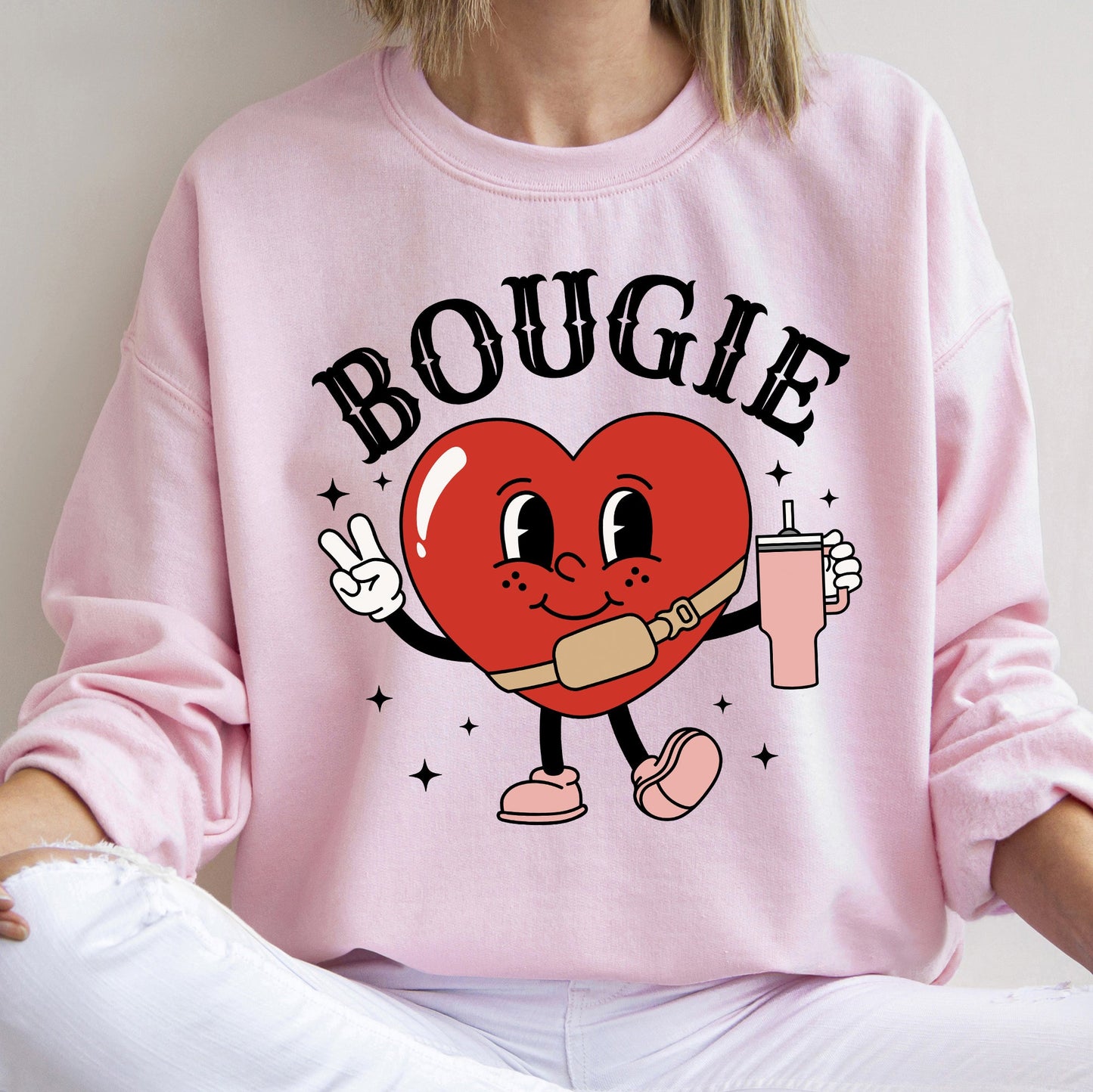 Bougie Heart, Boujee, Sweatshirt, Valentine's Day