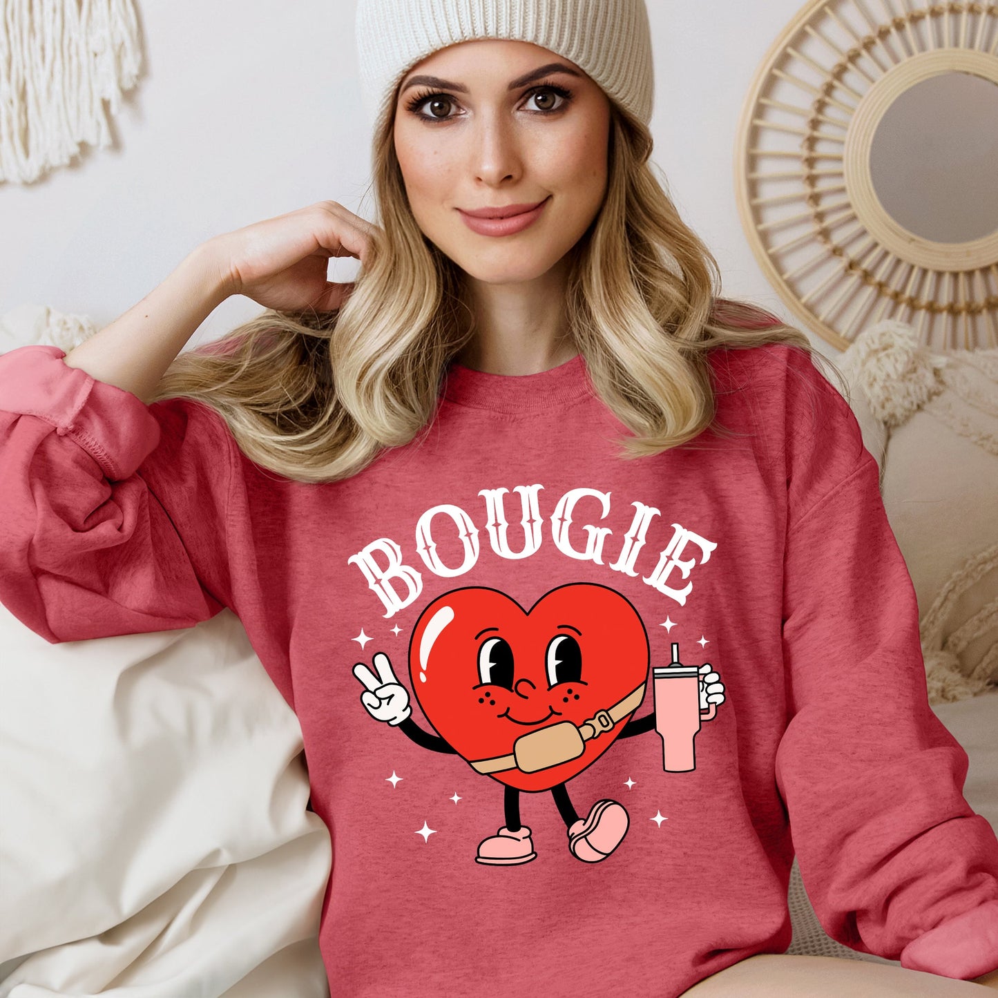Bougie Heart, Boujee, Sweatshirt, Valentine's Day