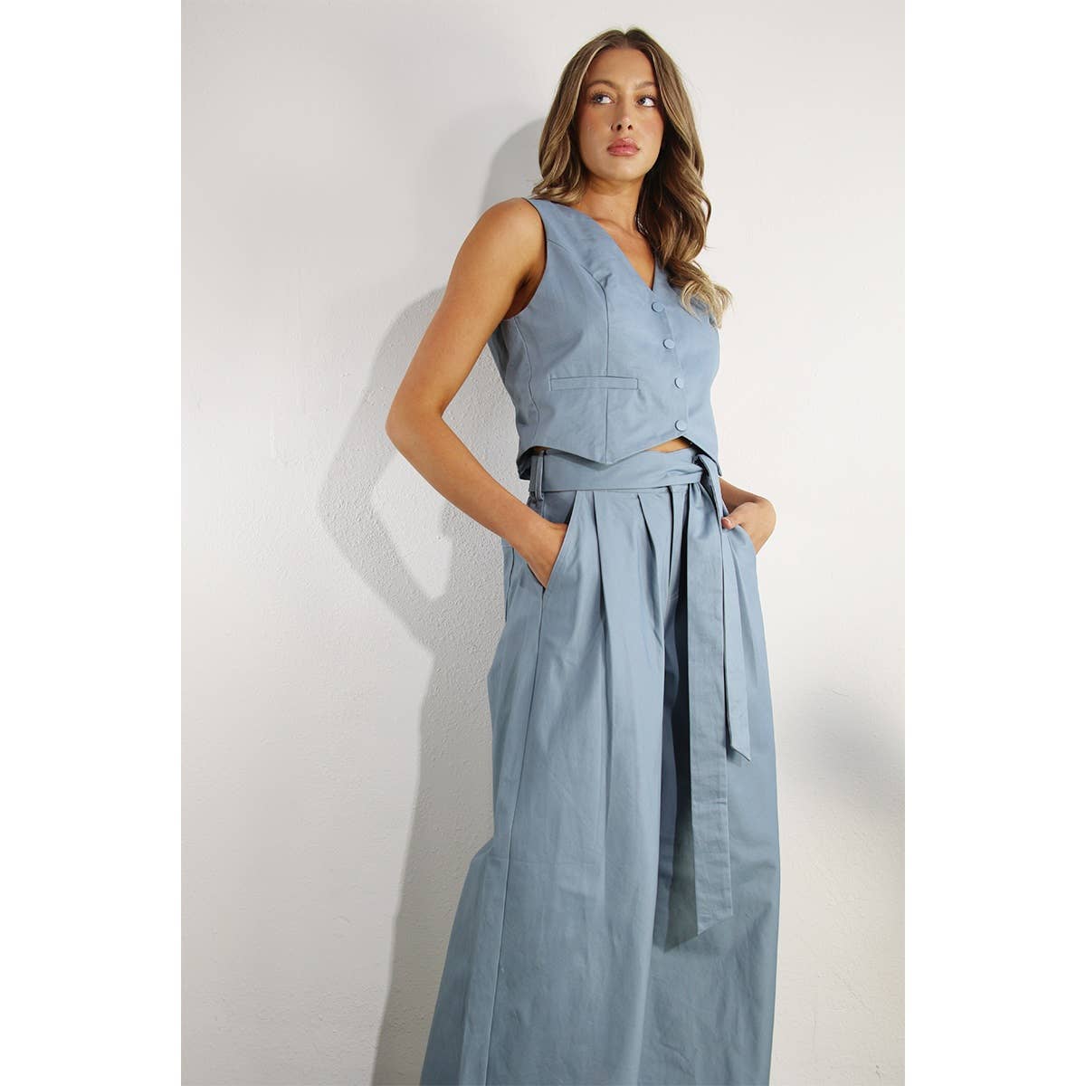The Parker Cotton Vest and Pants Set