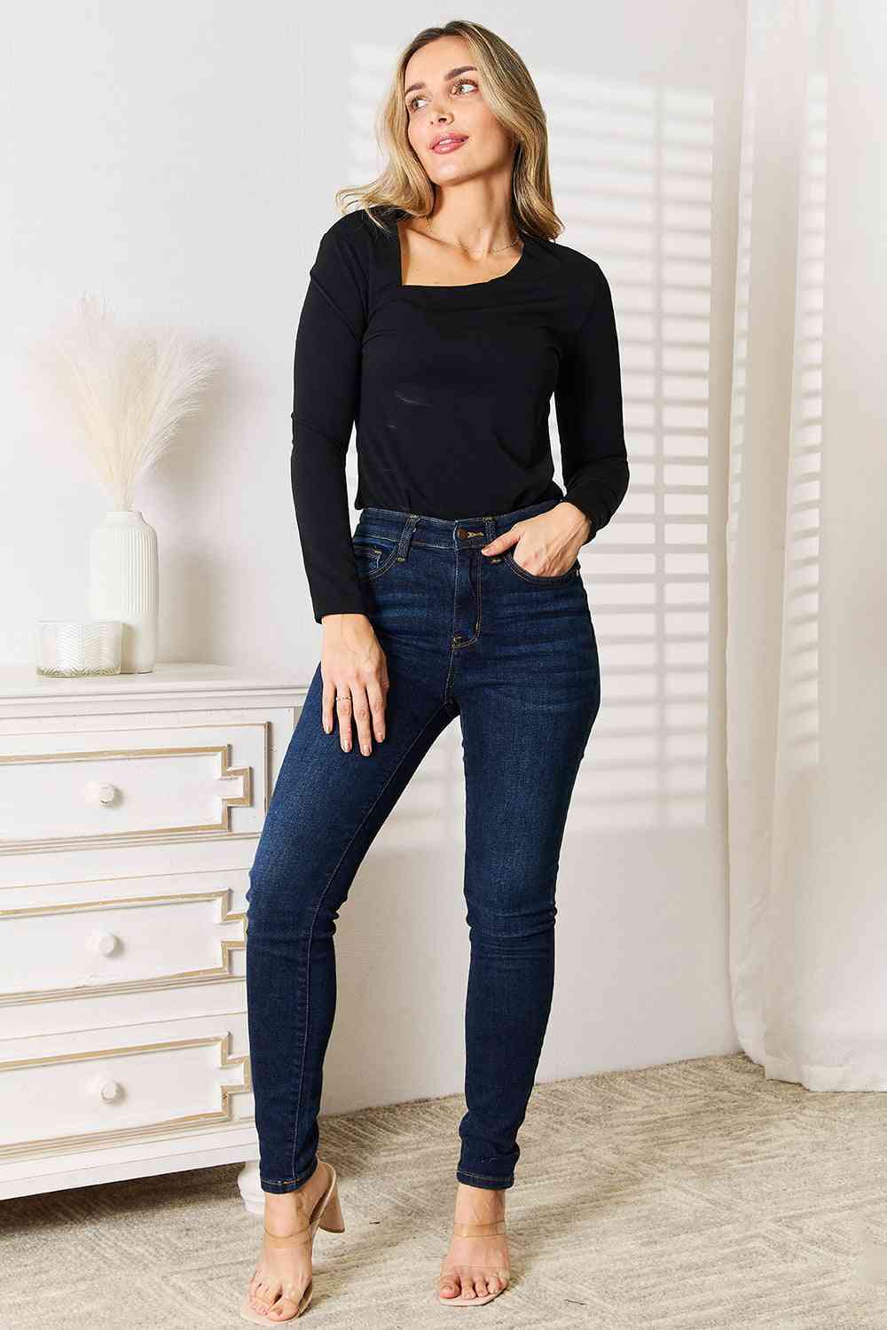 Cosmic Allure Asymmetrical Neck Top