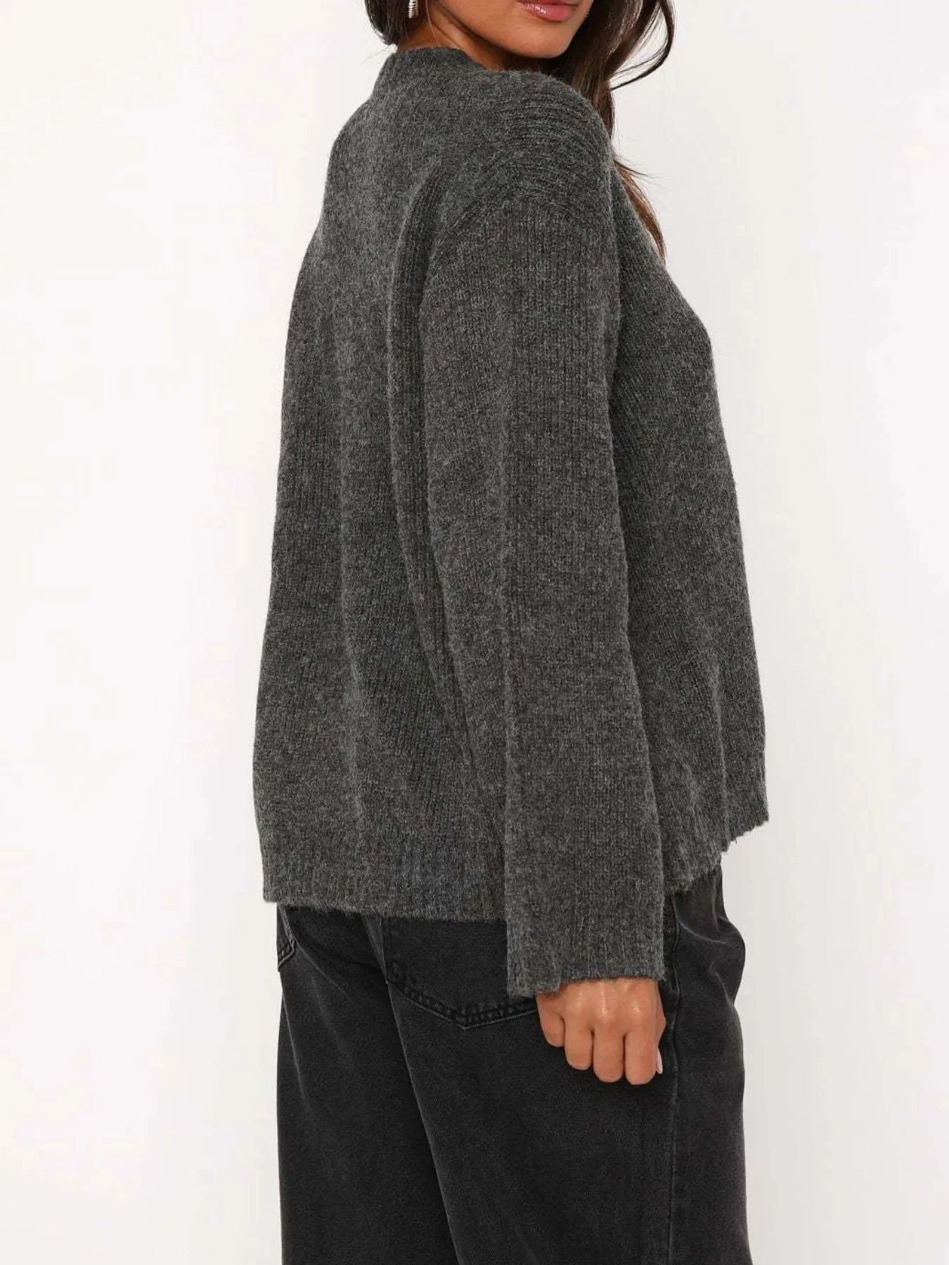 Open Front Tie Knit Sweater Cardigan – Soft Stretch Cozy Fit