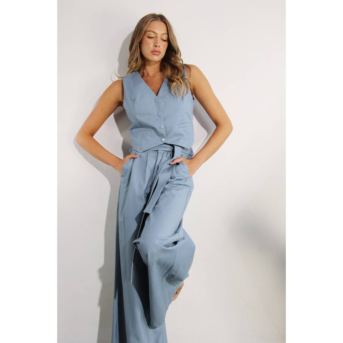 The Parker Cotton Vest and Pants Set