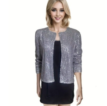 Women's jacket sequined jacket See size chart under “more details”