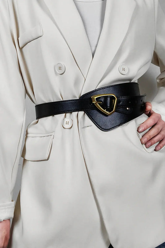 Celestial Elegance Asymmetrical PU Leather Belt