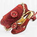 Evening Party With Rhinestone Pointed Toe Shoes Hand Bag Suit See size chart under “more details”
