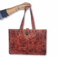Chakra Jade Stone Leather Bag - Guatemala See size chart under “more details”