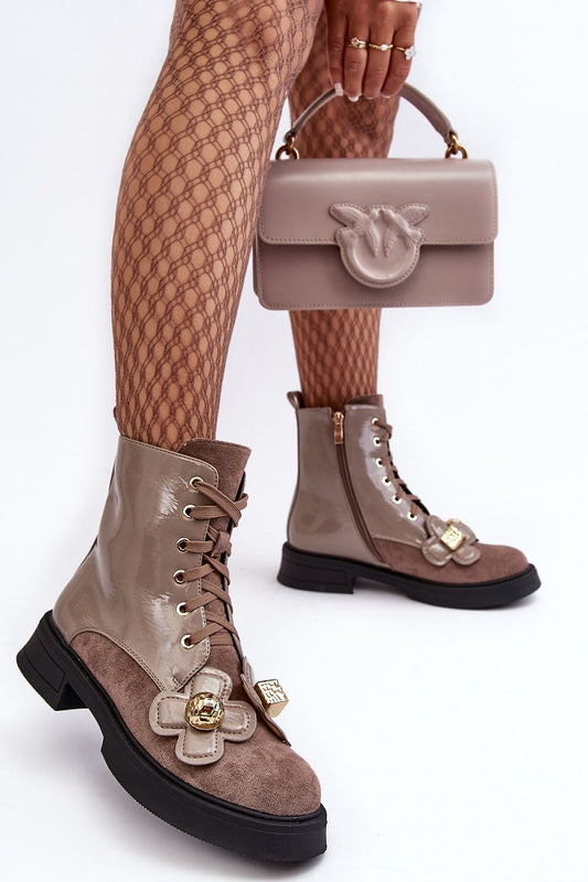 Florynne Floral-Laced Winter Boots