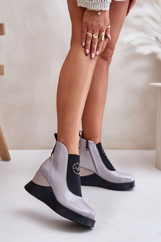 Arlirette Leather Platform Buskin Boots