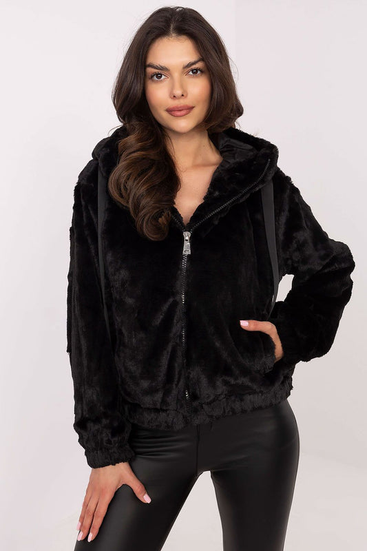 Corvalyn Hooded Teddy Bear Zip Jacket