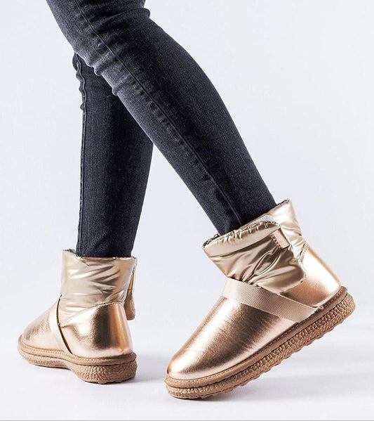 Brivona Glossy Velcro Snow Boots