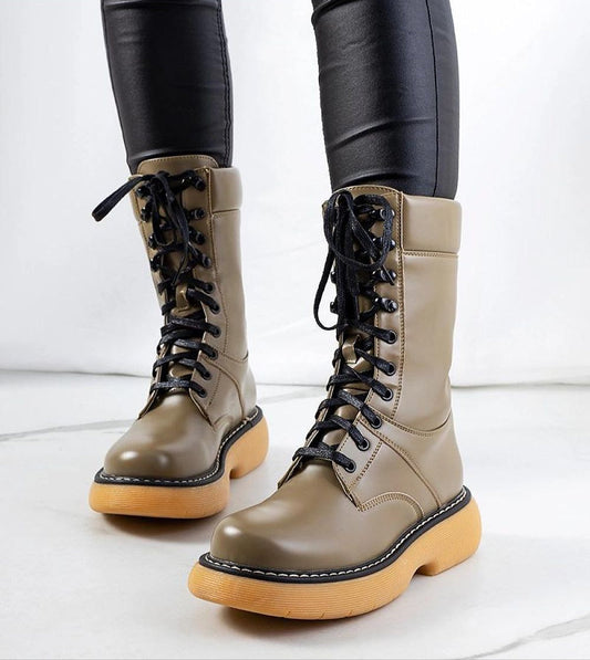 Draxira lace-up combat boots