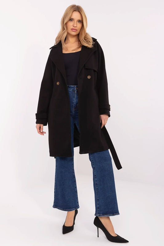 Corvanne Double-Breasted Belted Coat