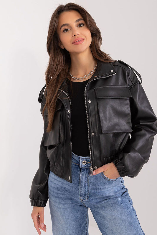 Arvenique Eco-Leather Short Jacket