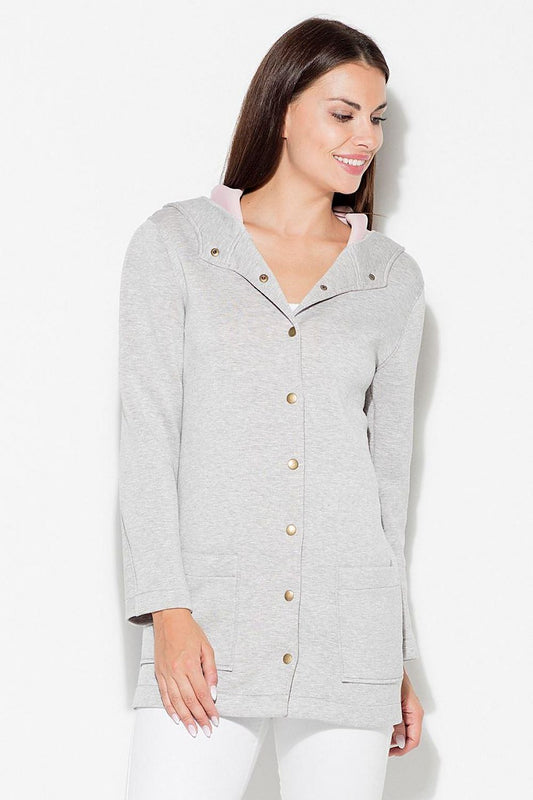 Katrienne Hooded Snap-Front Jacket