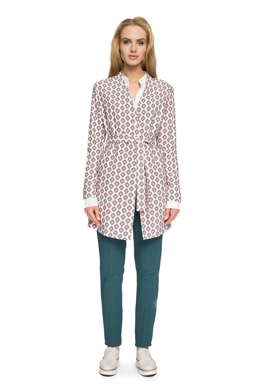 Orvianne Printed Belted Midi Coat