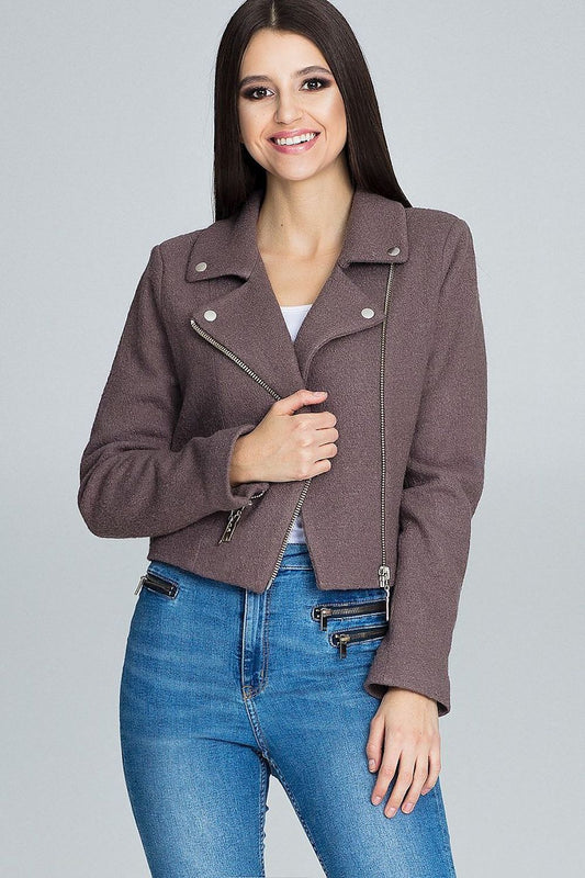 Veylisse Wool-Blend Zippered Ramonesque Jacket