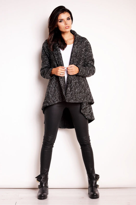 Elvathine Loose-Fit Coat with Extended Back