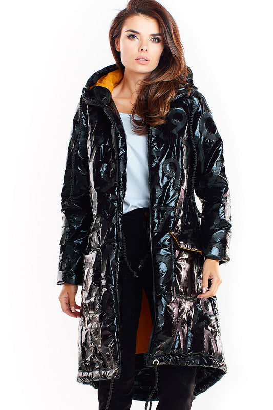 Morvanna Oversized Glossy Insulated Coat