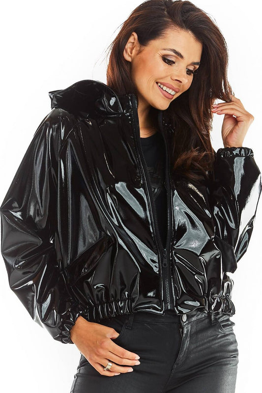 Nerivelle Short Vinyl Hooded Jacket