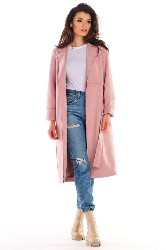 Sylverine Suede Belted Dressing Gown Coat