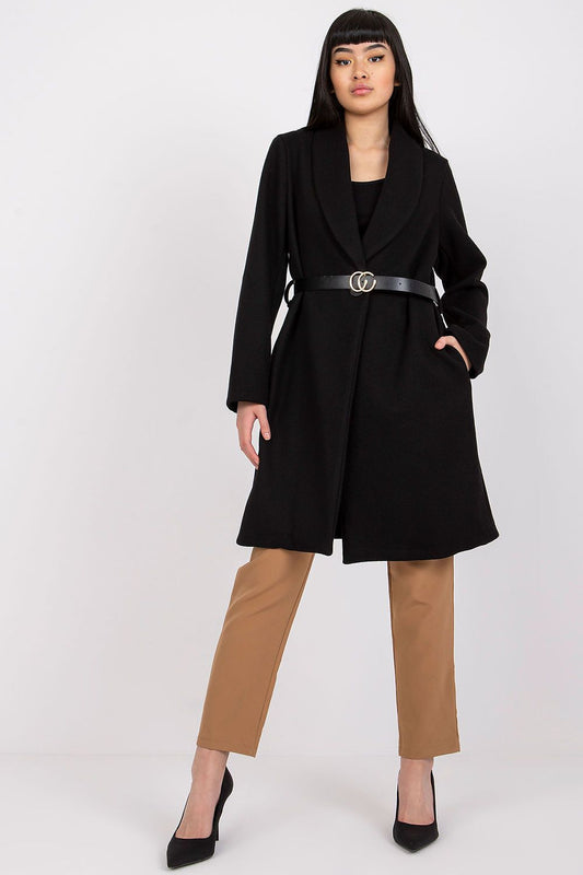 Corvianne Belted Buttoned Coat