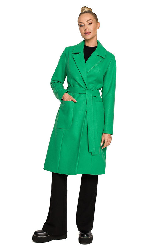 Alvenora Belted Fleece Long Coat