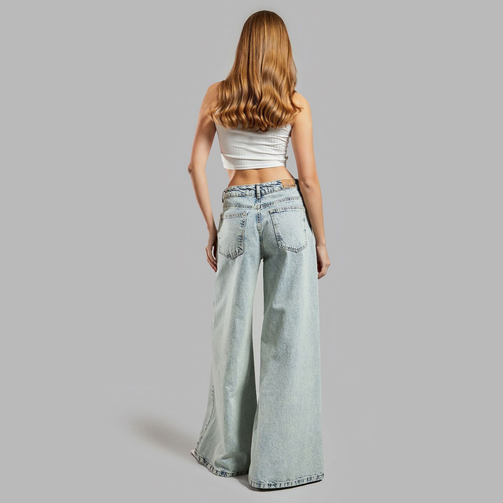 Street Lace Stitching Skinny Jeans See size chart under “more details”