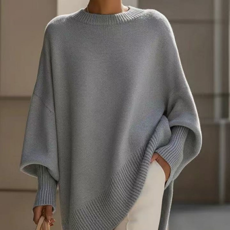 Thick Round Neck Women's Loose All-matching Knitted Pullover Sweater See size chart under “more details”