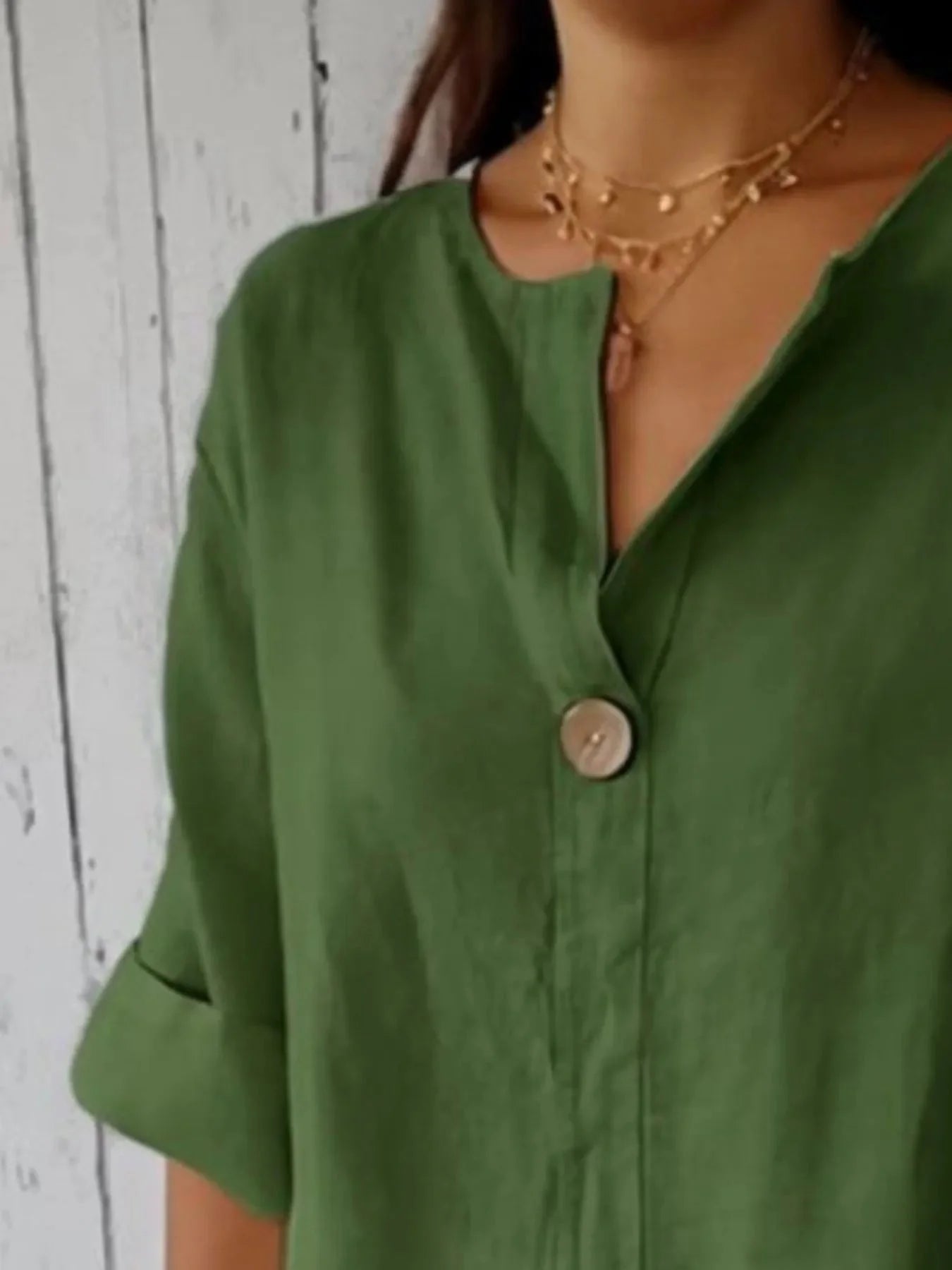 Celestial Chic Linen Blouse