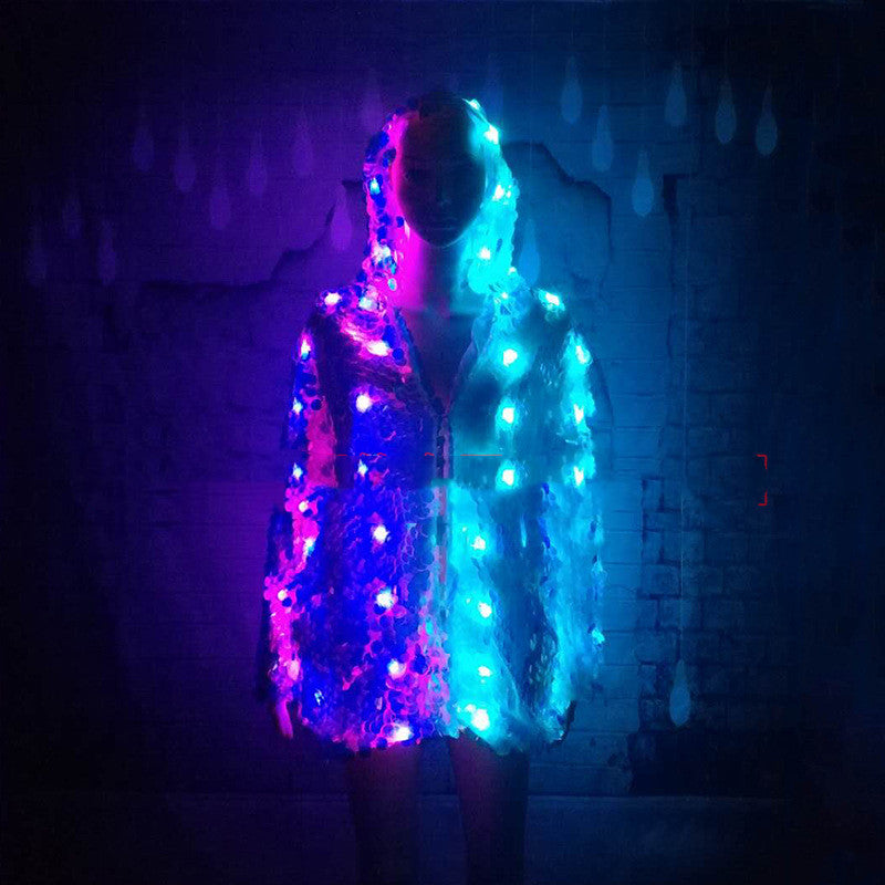 Luminous Outer Creative Jacket Sequined Jacket With Light See size chart under “more details”