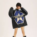 American Retro Biker's Jacket Trendy Leather Jacket Coat See size chart under “more details”