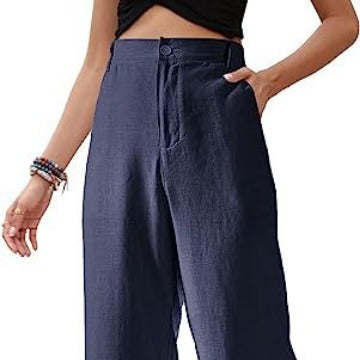 Flowing Casual Button-Down Summer Beach Pants