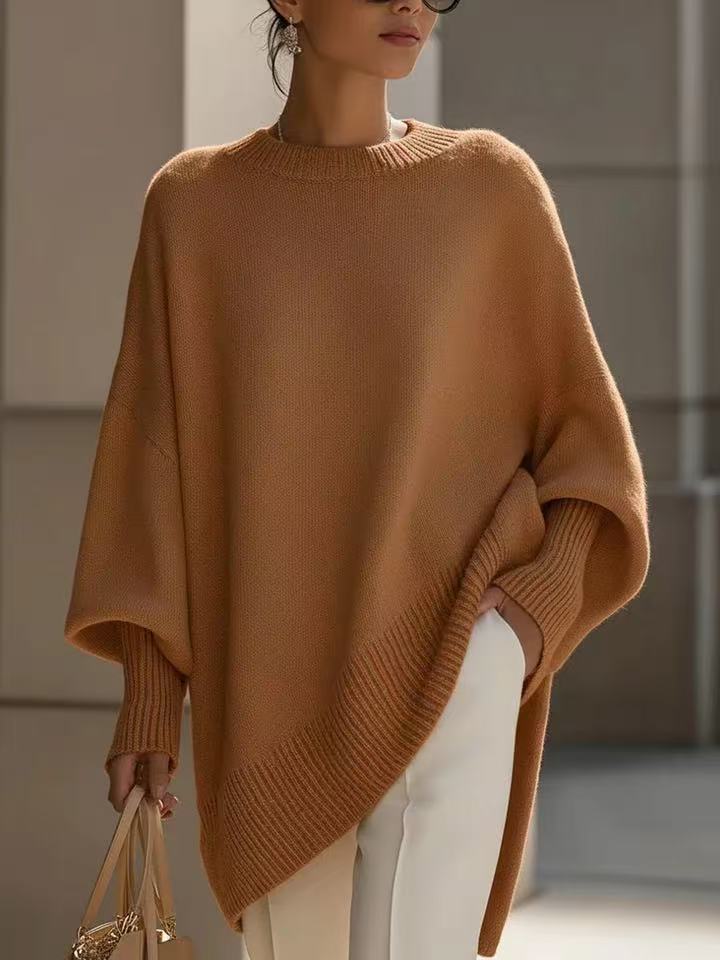 Thick Round Neck Women's Loose All-matching Knitted Pullover Sweater See size chart under “more details”