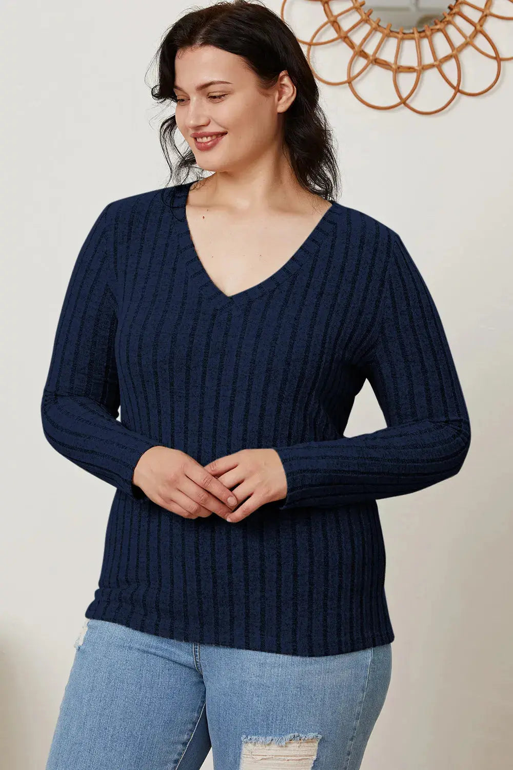 Celestial Comfort Ribbed Long Sleeve Tee