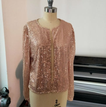 Women's jacket sequined jacket See size chart under “more details”