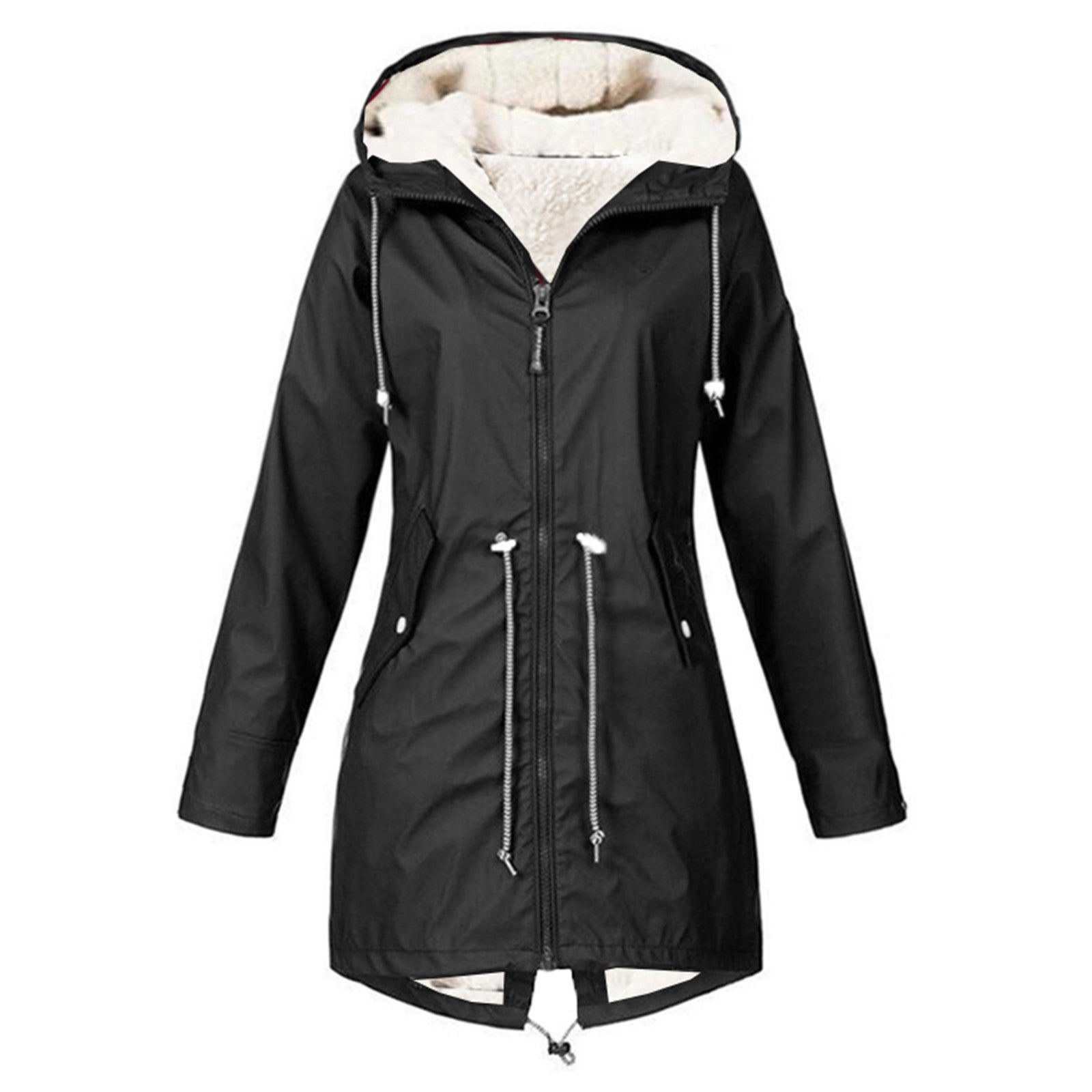 Sports Waterproof Jacket Plus Size Cotton-padded Clothes Fleece-lined See size chart under “more details”