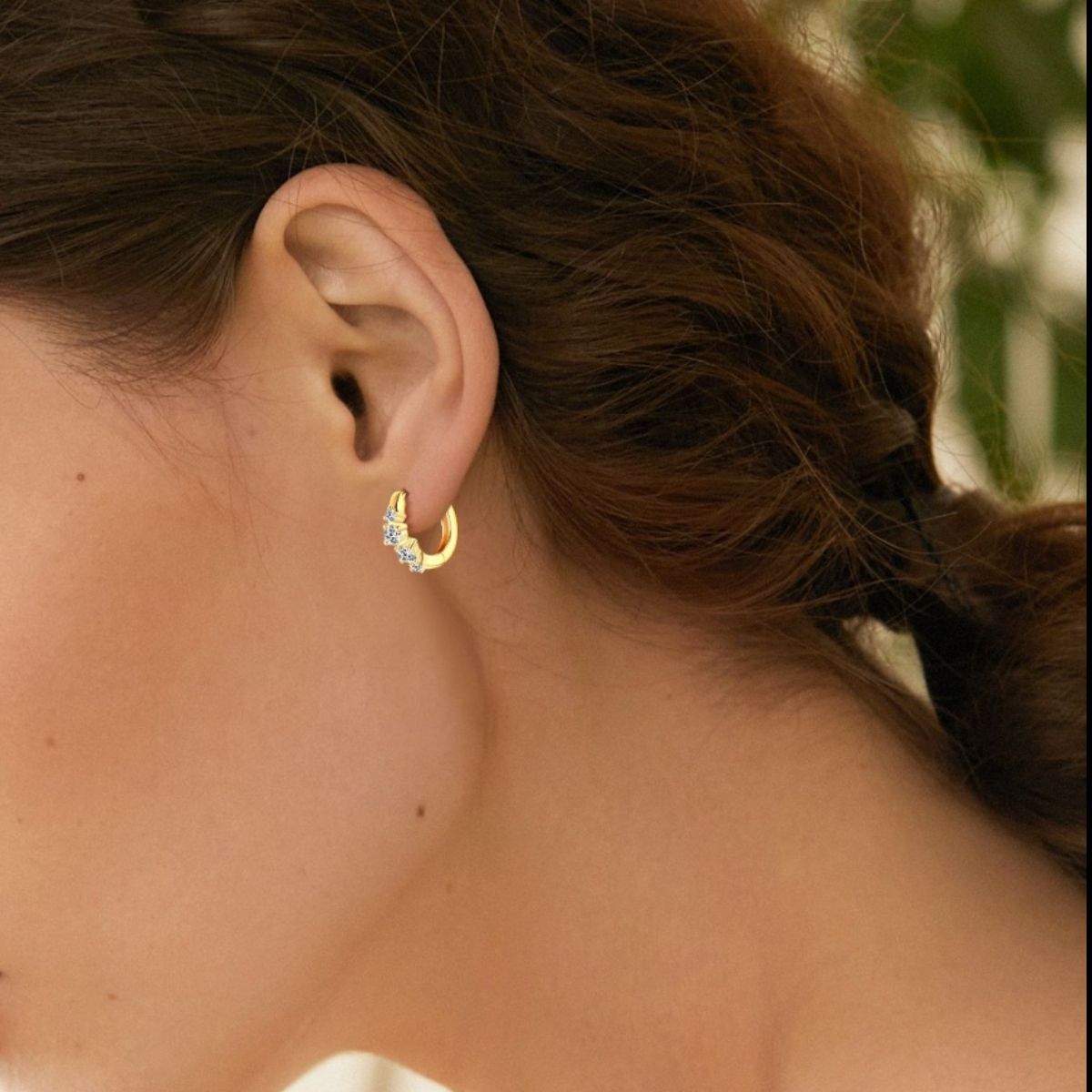 YourBrand 925 Sterling Silver Moissanite Huggie Earrings – D Color VVS1 Clarity