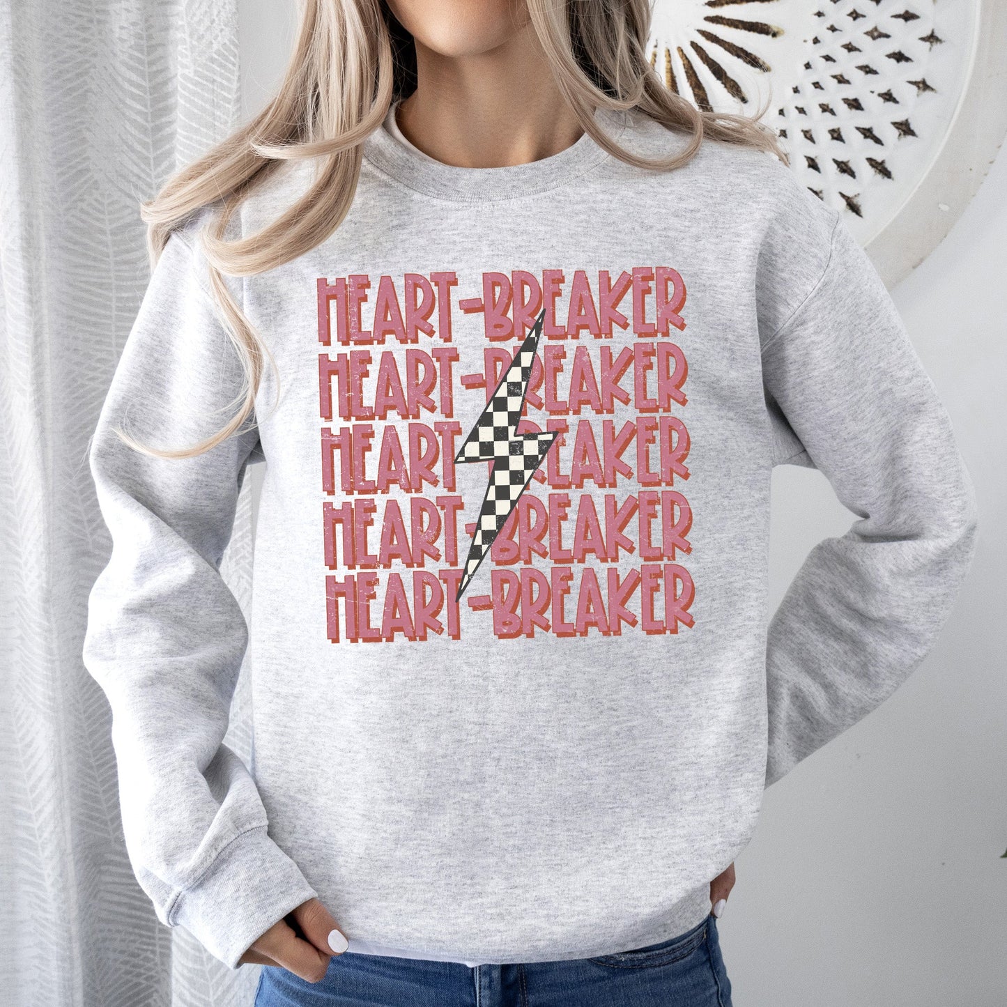Heart Breaker, Retro, Bolt, Sweatshirt, Valentine's Day