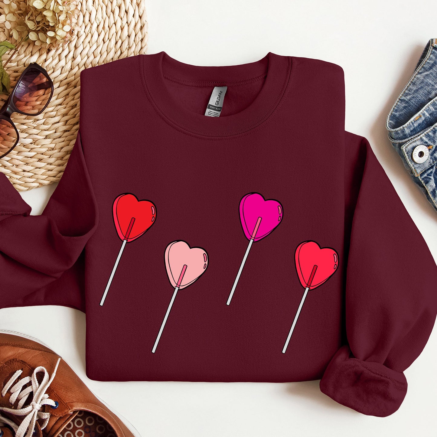 Valentine's Candy, Lollipop, Sweet Heart, Sweatshirt, Valentine's Day