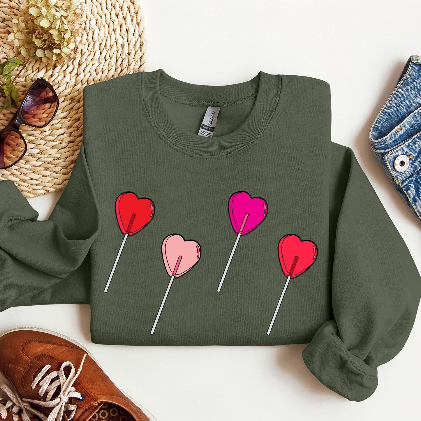 Valentine's Candy, Lollipop, Sweet Heart, Sweatshirt, Valentine's Day