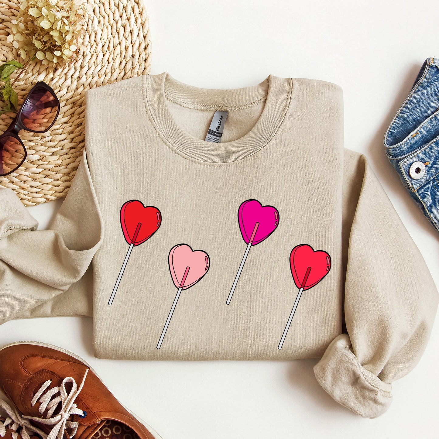 Valentine's Candy, Lollipop, Sweet Heart, Sweatshirt, Valentine's Day