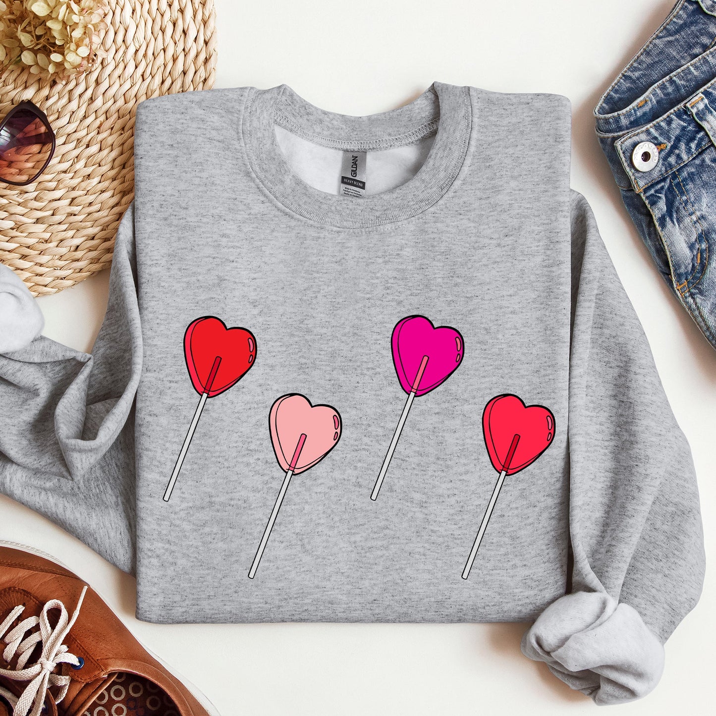 Valentine's Candy, Lollipop, Sweet Heart, Sweatshirt, Valentine's Day